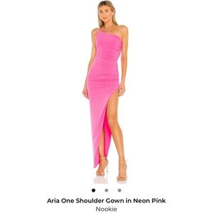 Nookie Vibrant Pink One-Shoulder Dress